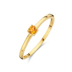 Ring mit Geburtsstein Citrin November 14K Gelbgold
