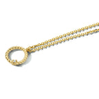 Halskette runder Diamant 41 - 43 - 45 cm 0,01 ct g SI 14K Gelbgold