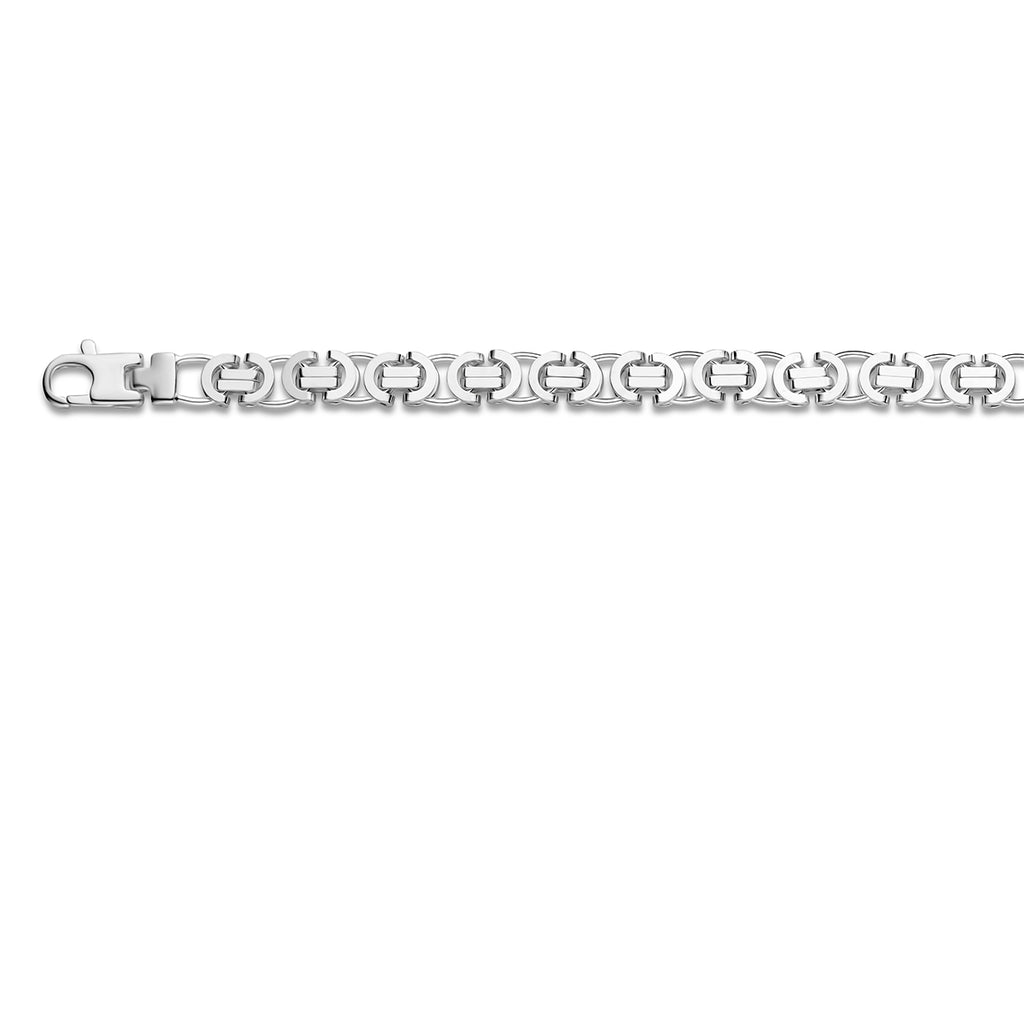 konings plat 7,5 mm zilver wit