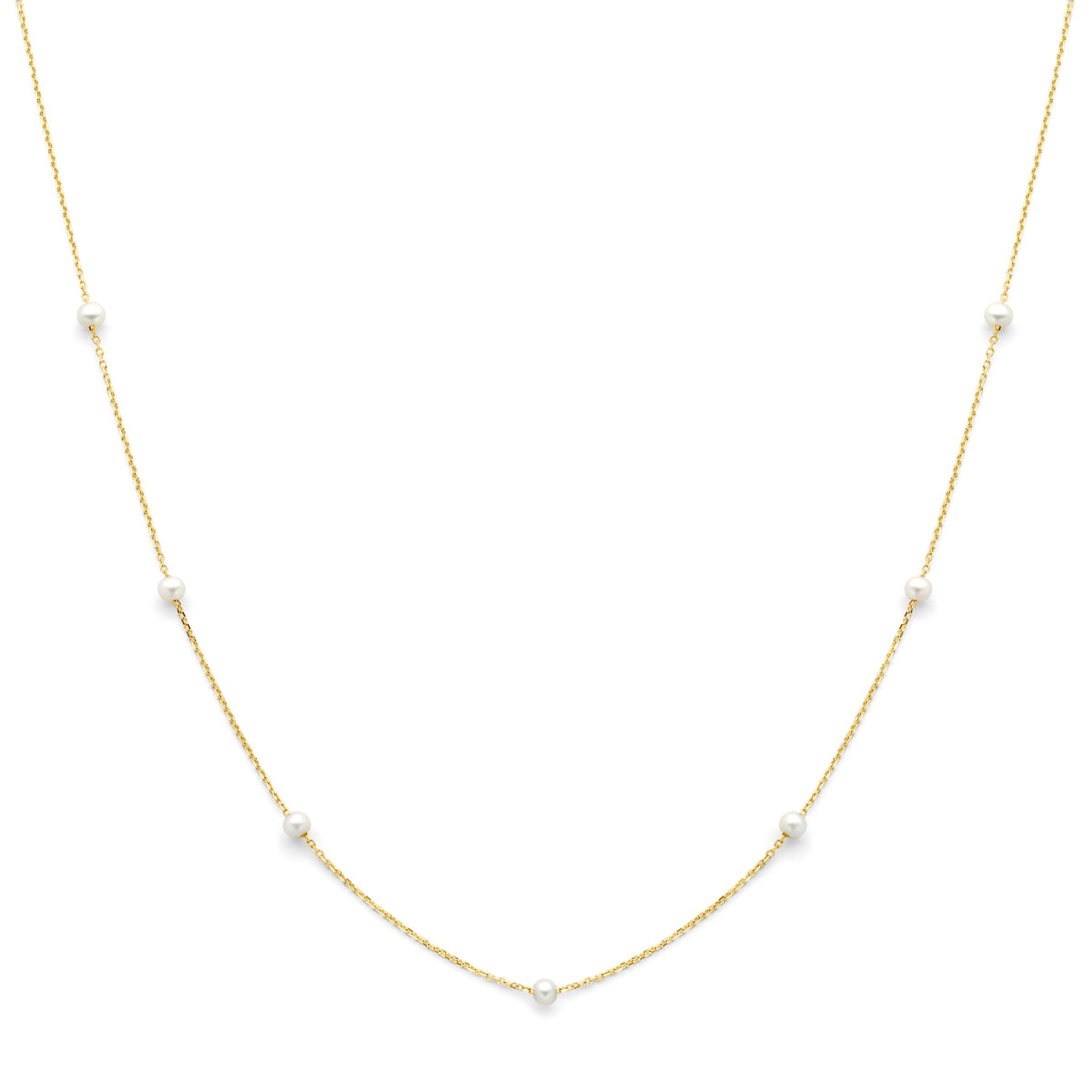 Perlenkette 42 - 45 cm 14K Gelbgold