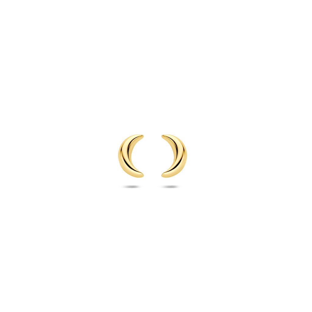 oorknoppen maan 6 mm 14K geelgoud