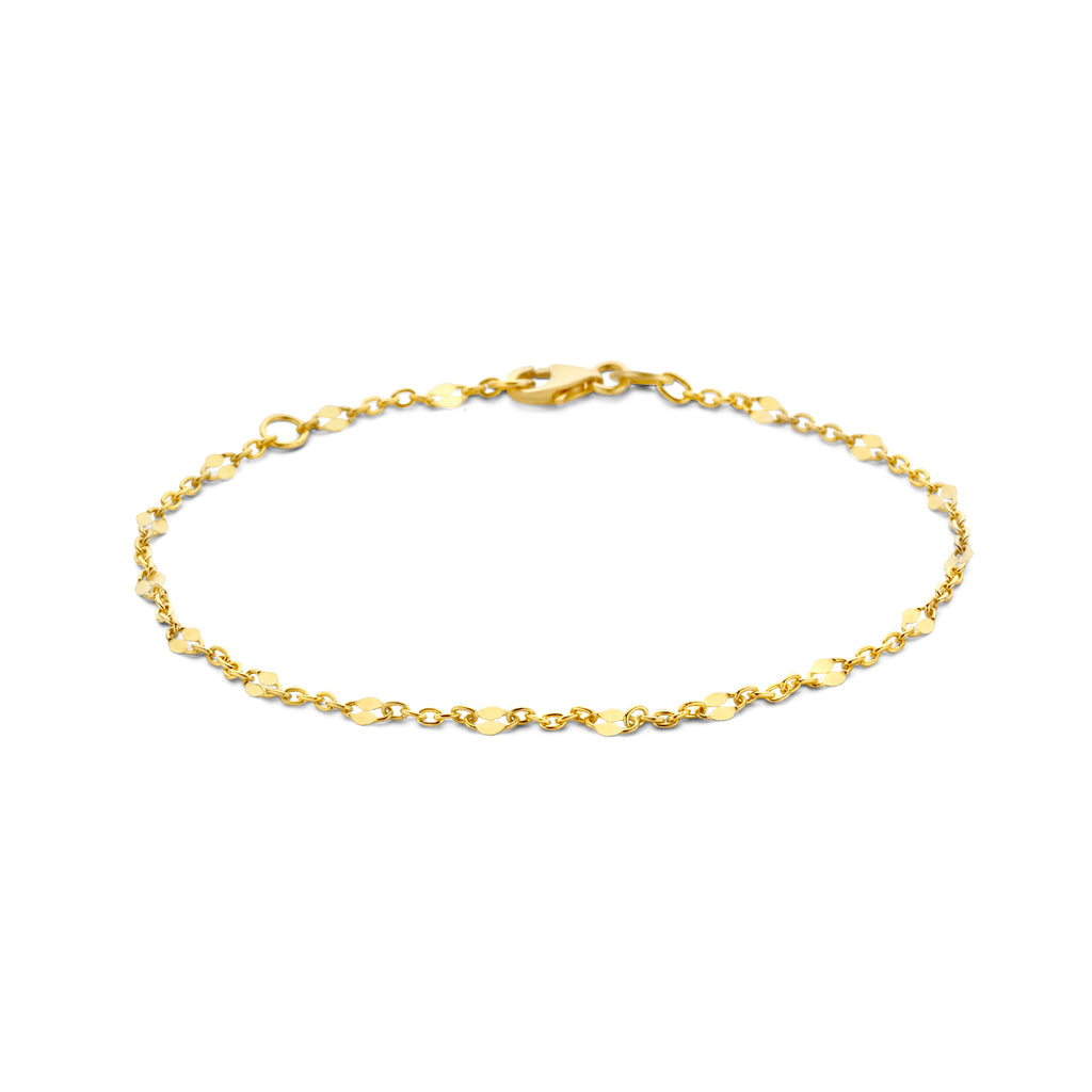 Armband Anker mit Abstandshalter 16 - 18 cm 14K Gelbgold