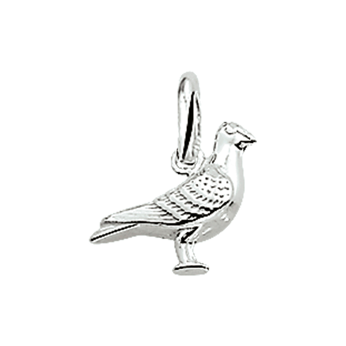 hanger duif zilver wit