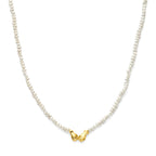 collier parels 40 + 5 cm 3 micron zilver verguld (geel)