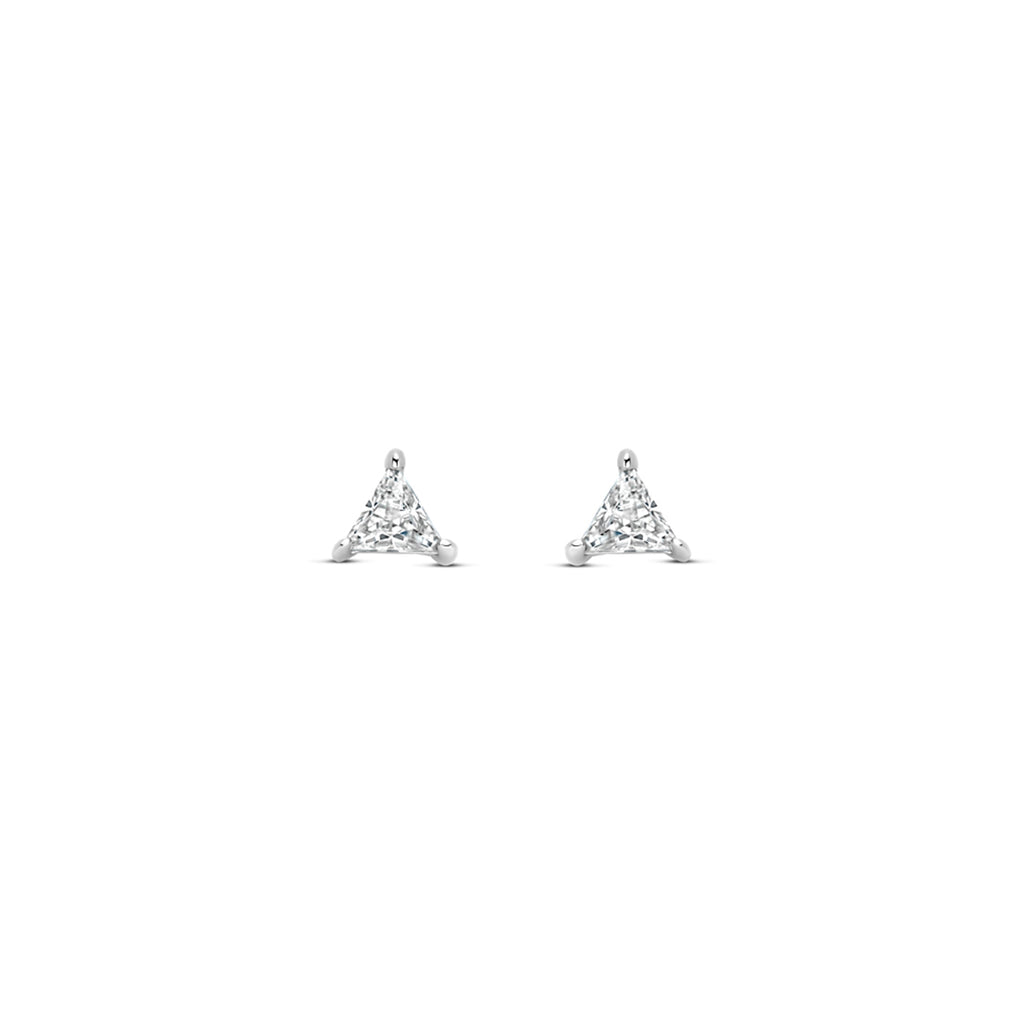 oorknoppen zirkonia 4 mm zilver gerhodineerd