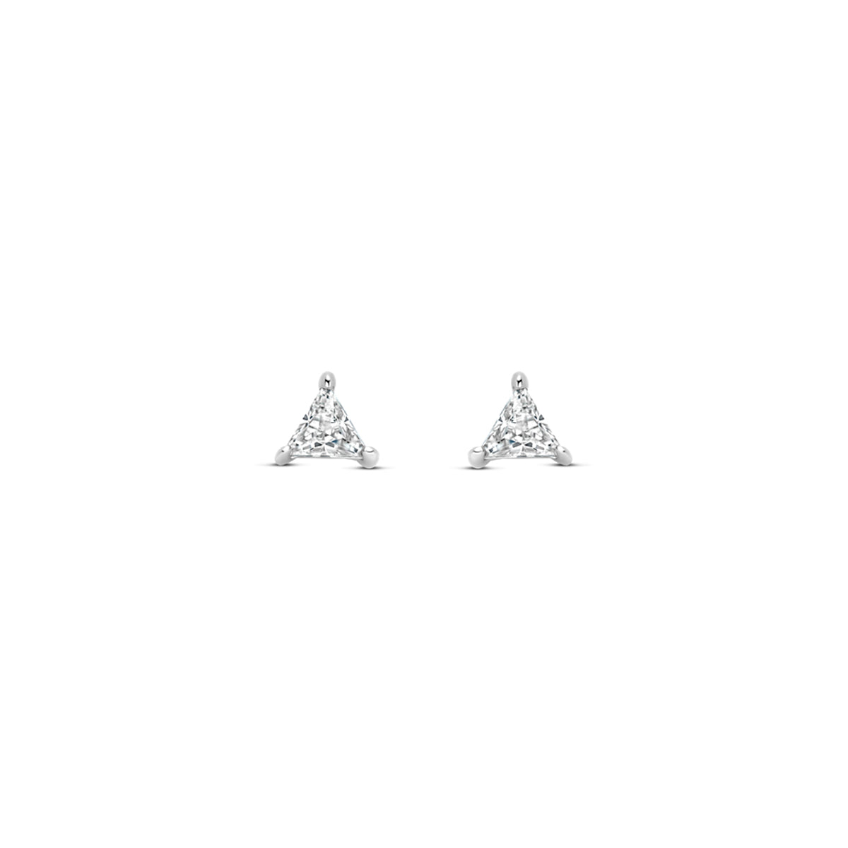 oorknoppen zirkonia 4 mm zilver gerhodineerd