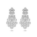 Ohrhänger Zirkonia 35 mm silber rhodiniert