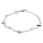 Armband Herzen 11 - 13 cm Silber rhodiniert