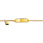 Gravurarmband Herz Gourmetplatte 5,0 mm 14K Gelbgold