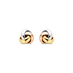 Ohrstecker Tricolor-Knoten 5 mm 14K Tricolor-Gold