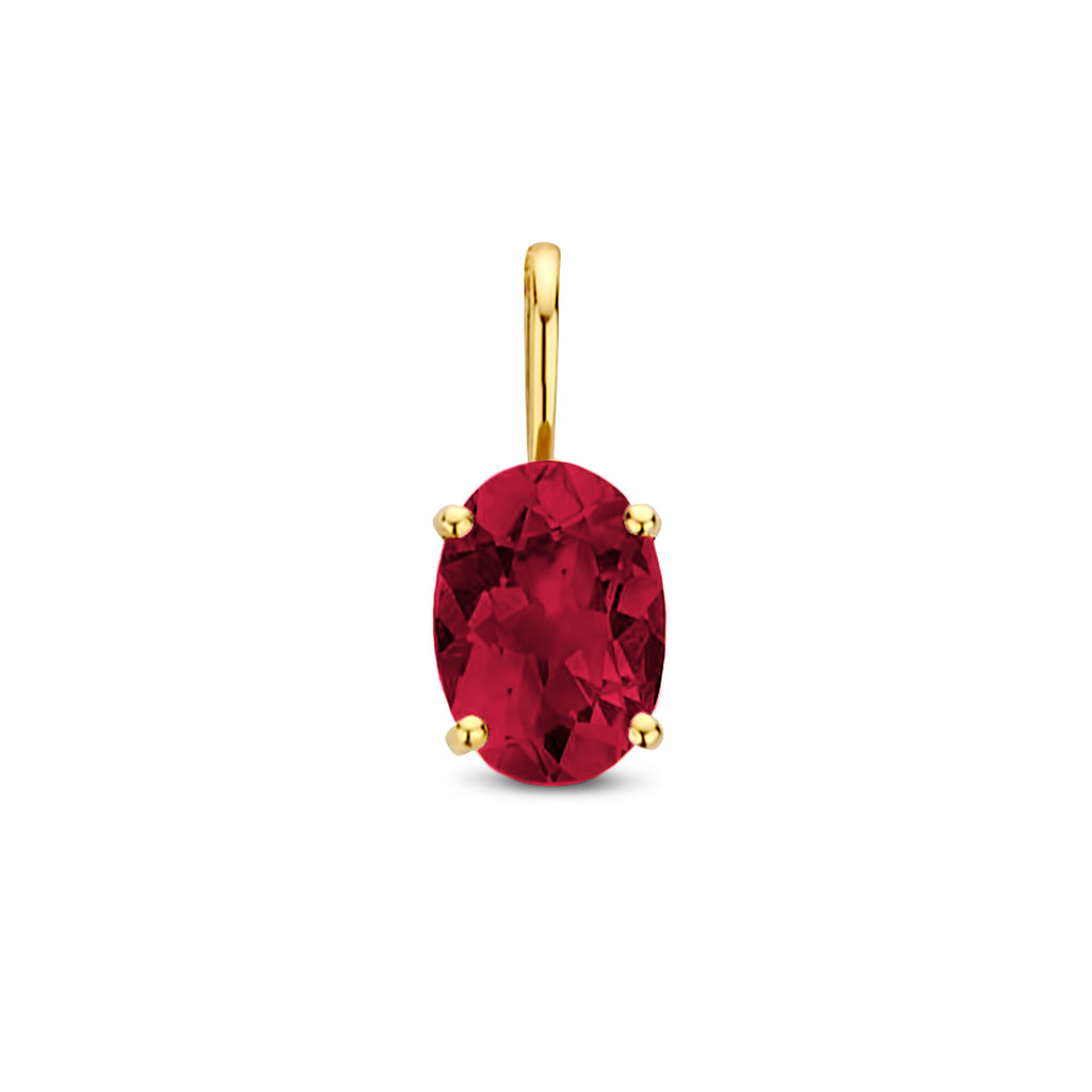 Anhänger Rhodolit 14K Gelbgold