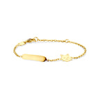 Gravurarmband Katze 11 - 13 cm 14K Gelbgold