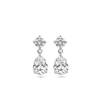 Ohrhänger Zirkonia 20 mm Silber rhodiniert