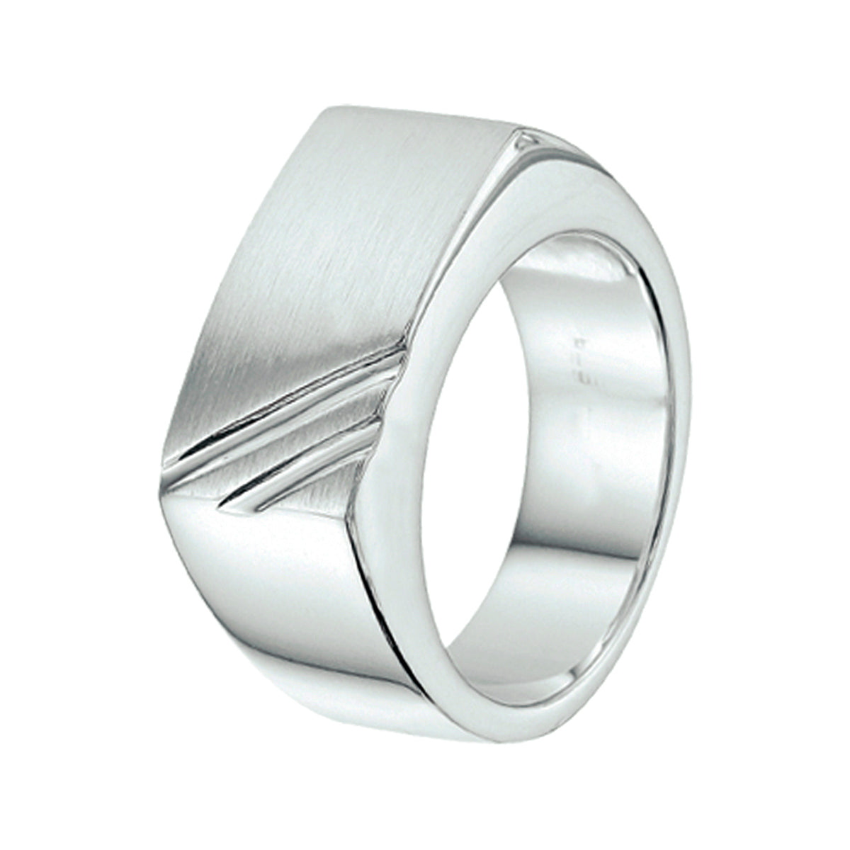 Ring Poly/Mattsilber weiß