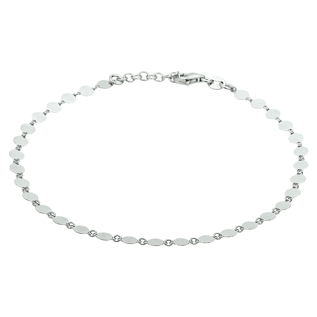 Fußkettchen 4,0 mm 24 + 2 cm Silber rhodiniert