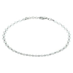 Fußkettchen 4,0 mm 24 + 2 cm Silber rhodiniert