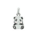 Anhänger Panda Emaille Silber weiß
