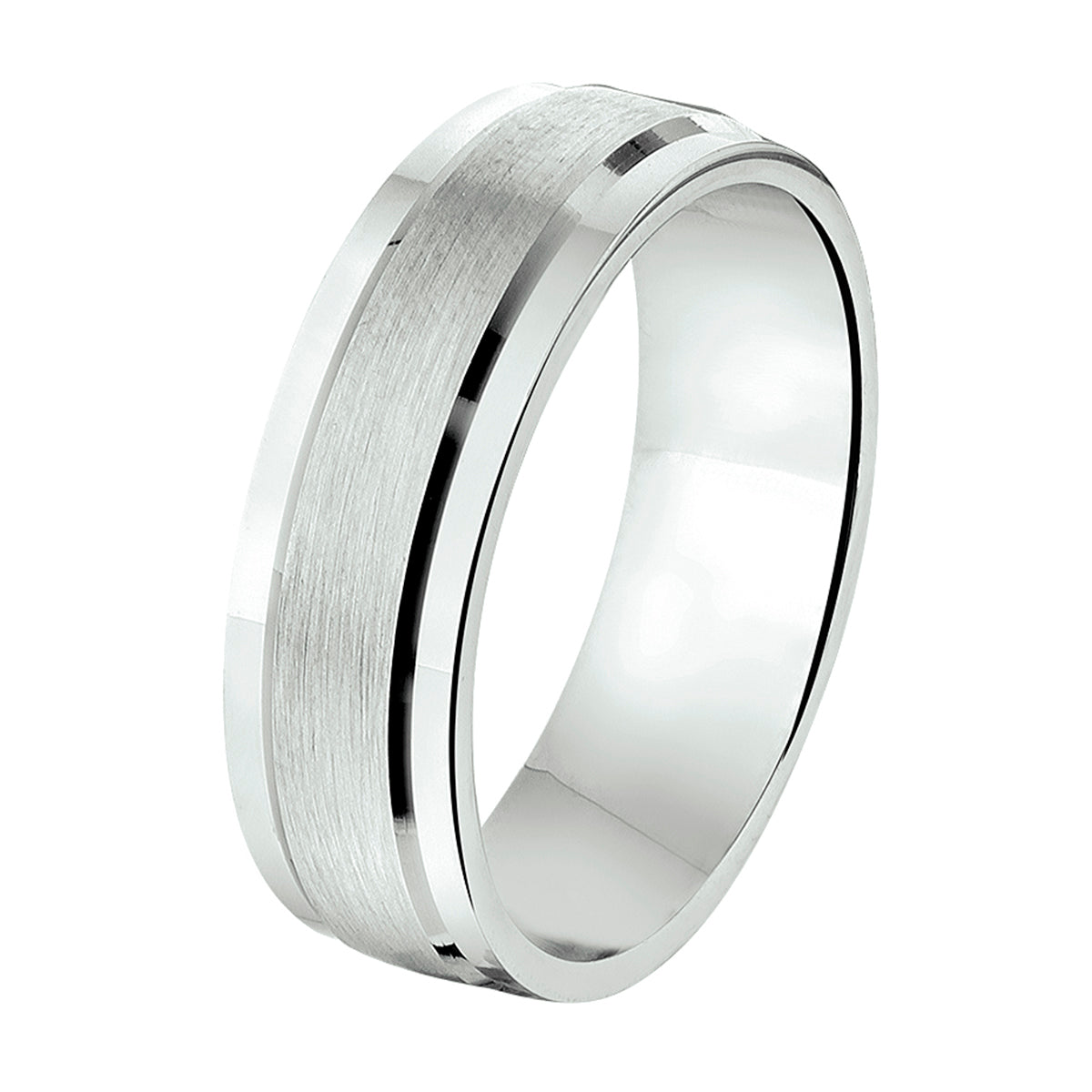 ring a208 - 6,5 mm - zonder cz zilver gerhodineerd