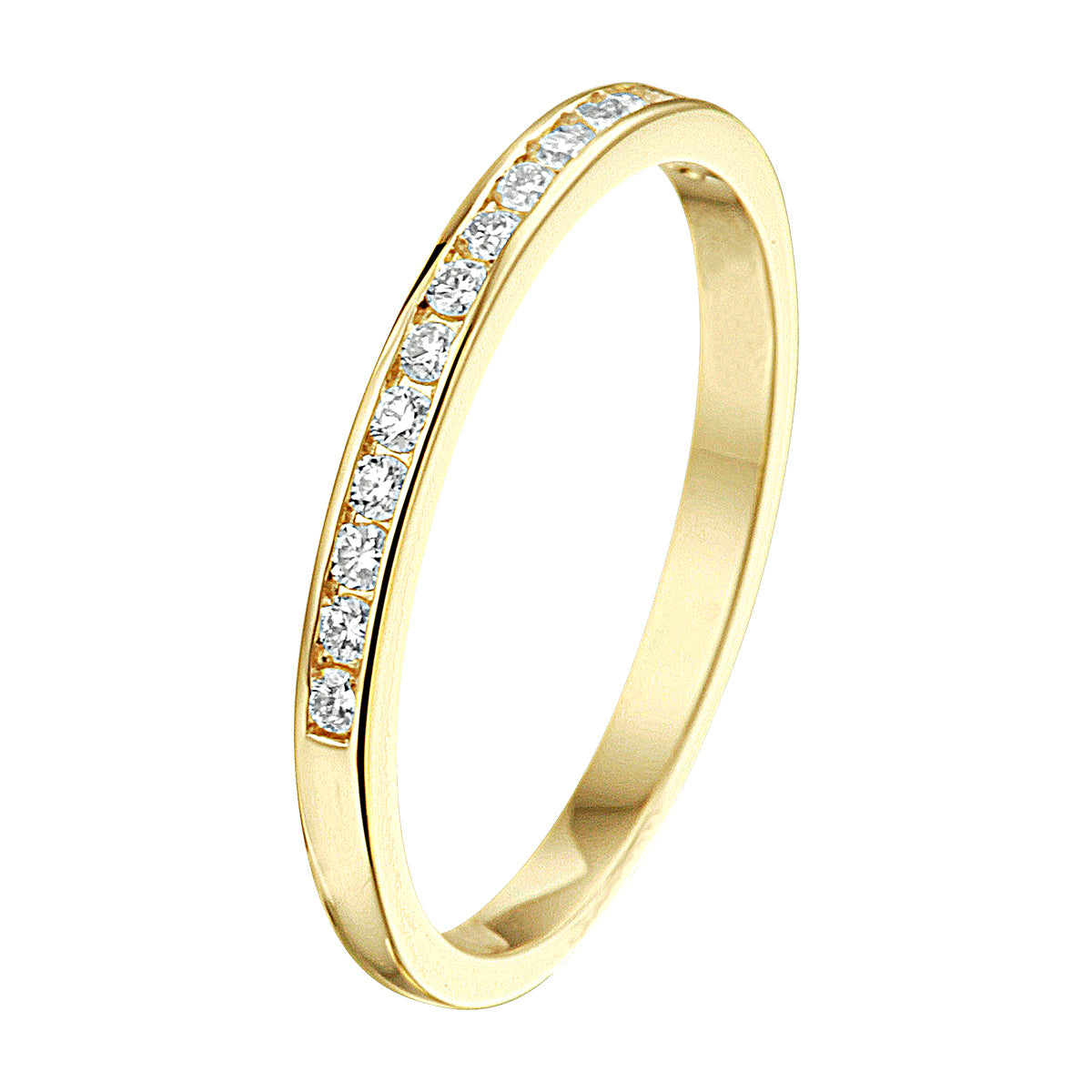 ring diamant 0.15ct h si 14K geelgoud