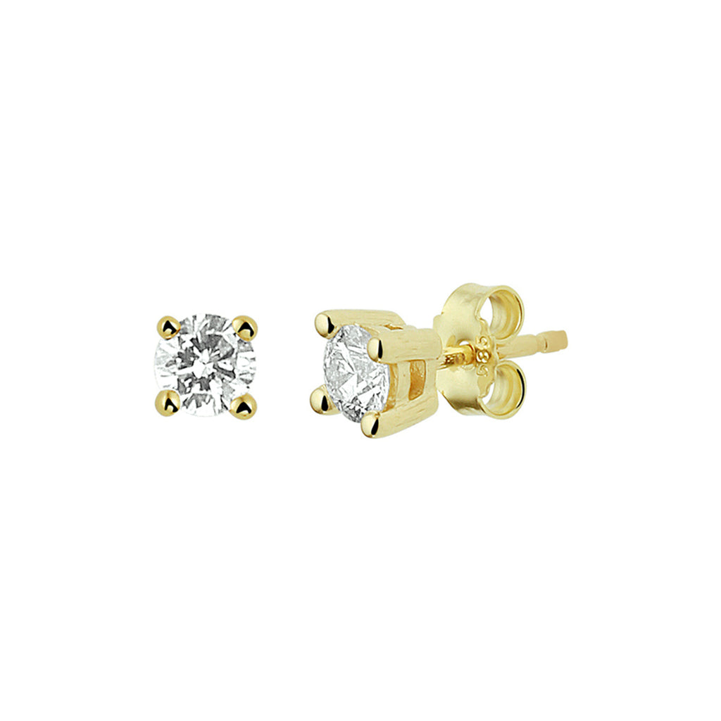 Ohrstecker Diamant 0,14 ct (2x0,07 ct) h si 14 K Gelbgold