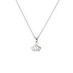 Halskette Krone Zirkonia 36 + 4 cm Silber rhodiniert