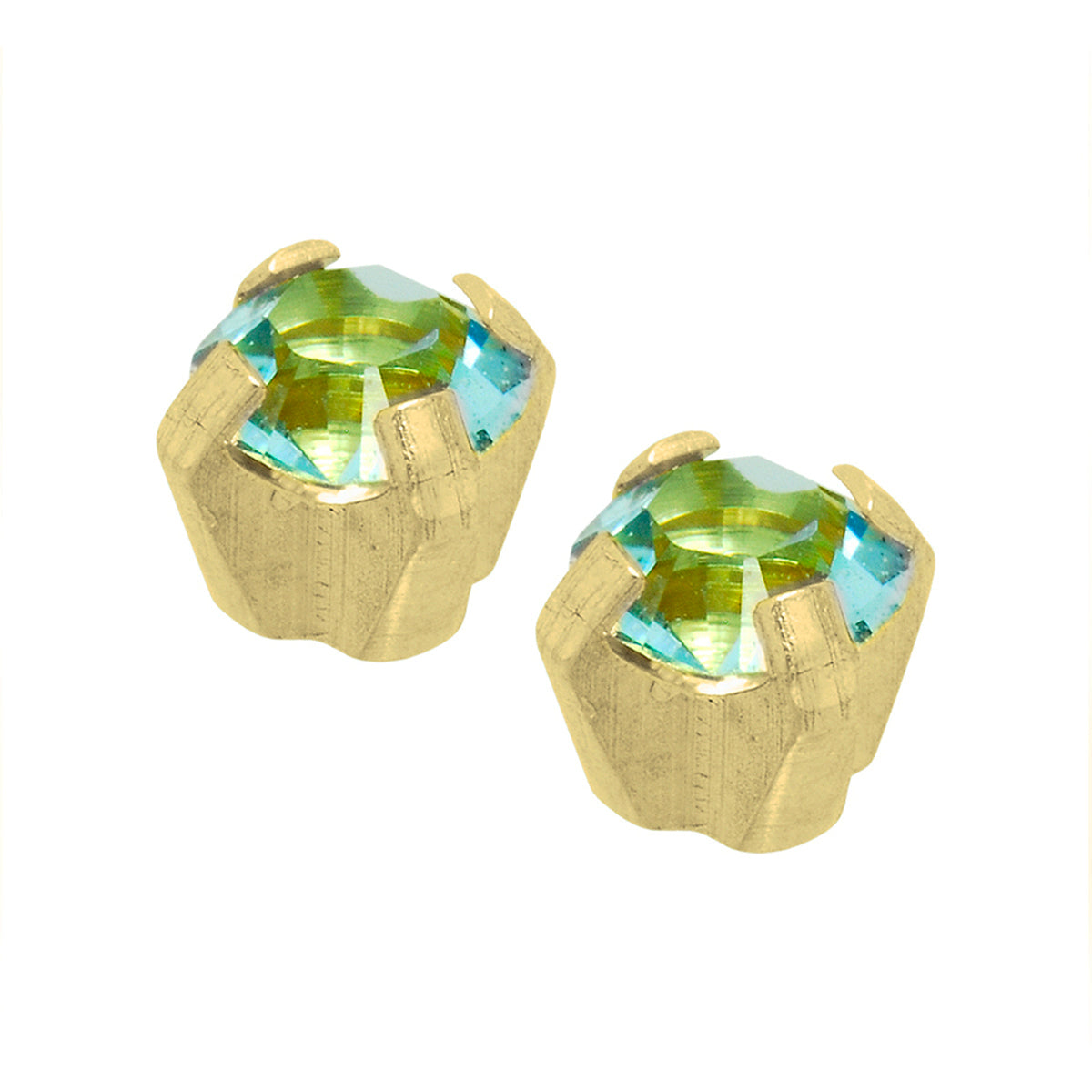 caflon schietknopjes 18 krt. goud blauw zirkonia caflon push through systeem
