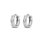 Klappohrringe Zirkonia 10 mm Silber rhodiniert
