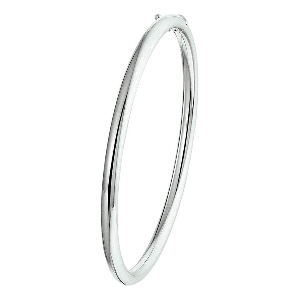 Armreif Scharnier Rundrohr 4 x 60 mm Silber rhodiniert