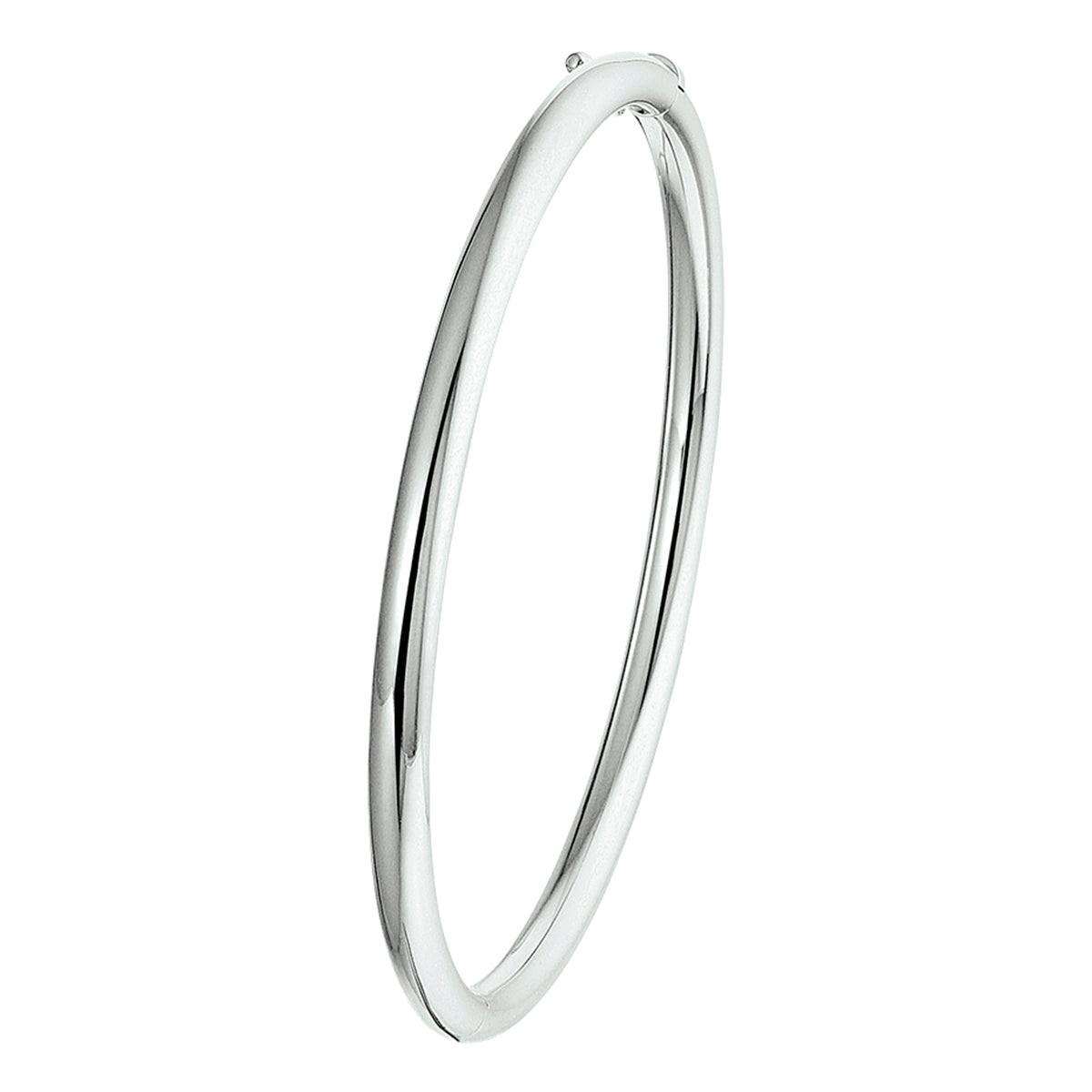 Armreif Scharnier Rundrohr 4 x 60 mm Silber rhodiniert