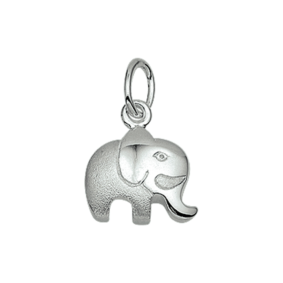 Anhänger Elefant silber weiß