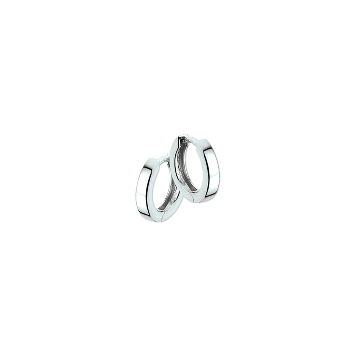 klapoorringen 2,5 mm vlak 14K witgoud - vlak