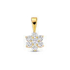 hanger zirkonia halo 14K geelgoud