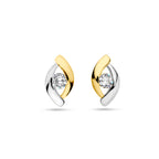 Ohrstecker Zirkonia 1 Micron Silber vergoldet (Gelb/Rhodium)