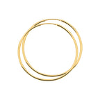 oorringen ronde buis 1,5 mm 1 micron zilver verguld (geel)