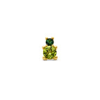 hanger peridot en groen toermalijn 8,5 mm 14K geelgoud