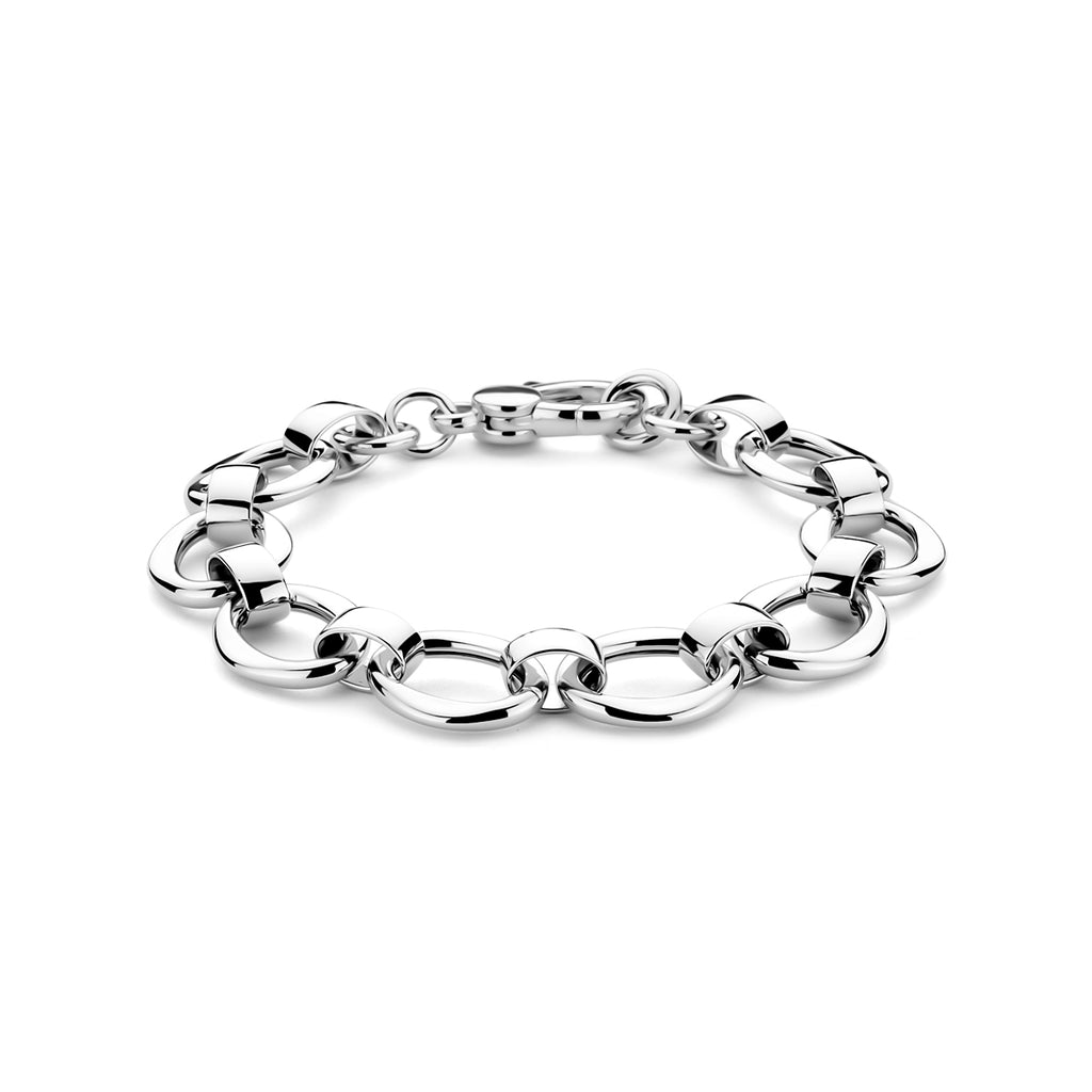 Armband 13,5 mm 19 cm Silber rhodiniert