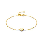 Armband Herz 16,5 - 17,5 - 18,5 cm 3 Mikron versilbert (gelb)