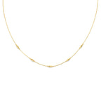 collier gediamanteerd 40 + 4 cm 14K geelgoud