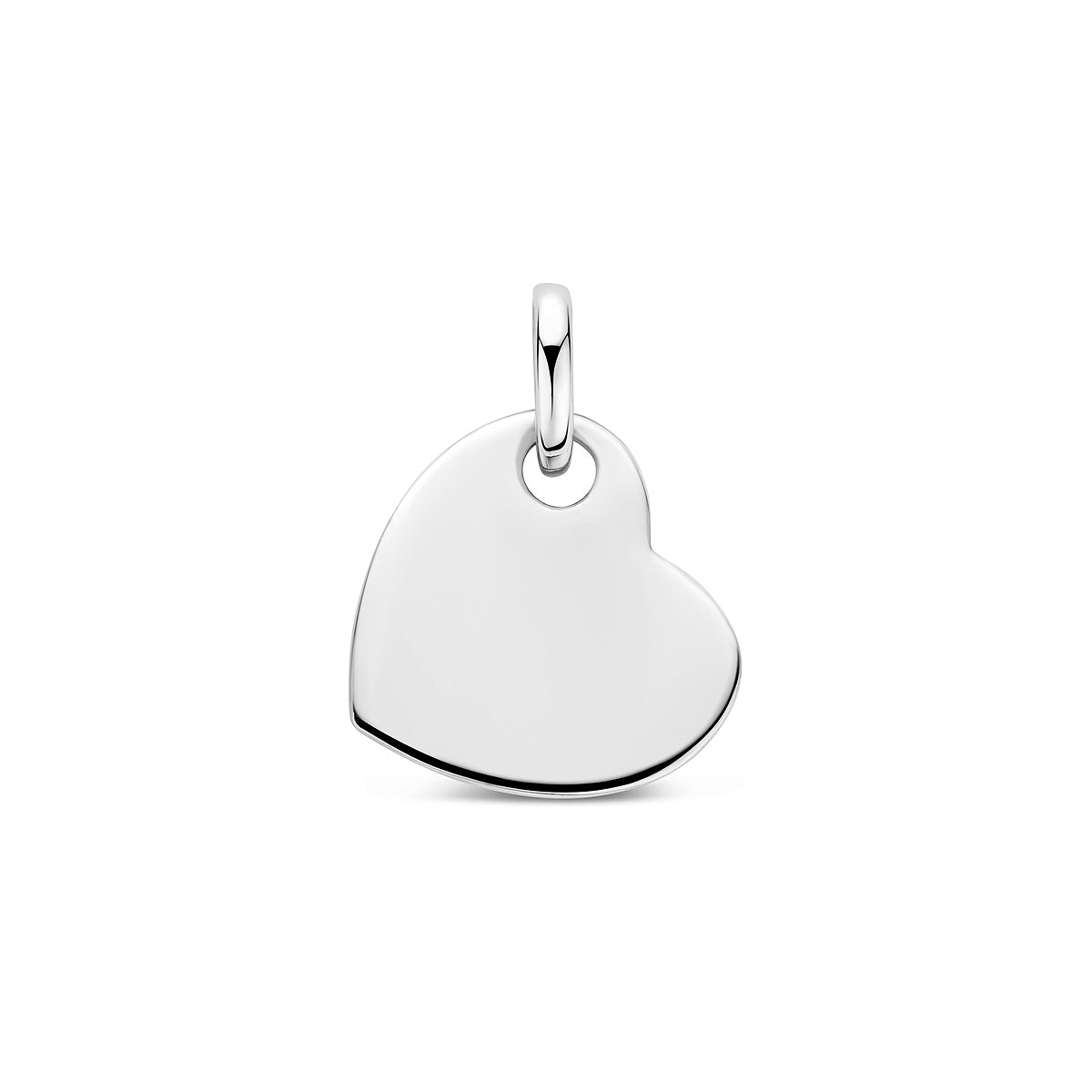 hanger hart 18,5 mm zilver gerhodineerd