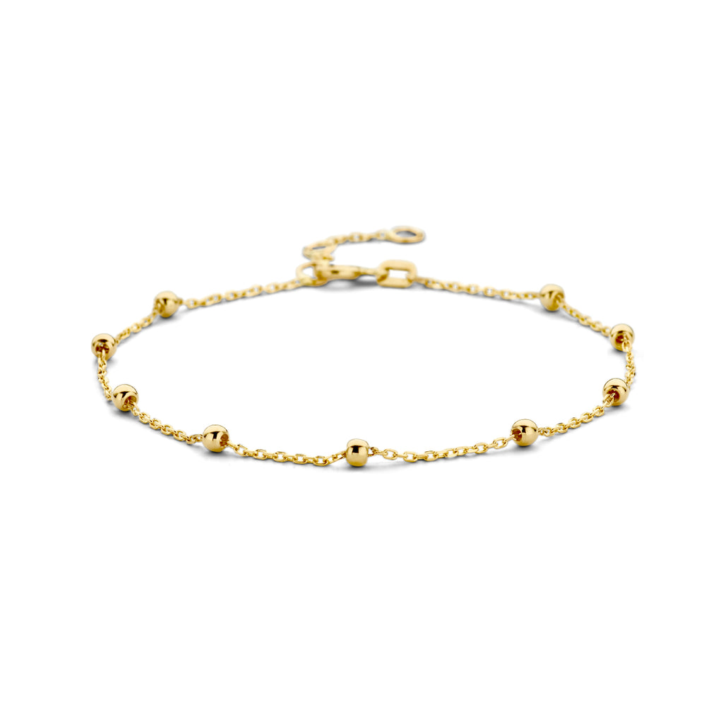 Armband Kugeln 2,5 mm 16 - 17,5 - 19 cm 14K Gelbgold