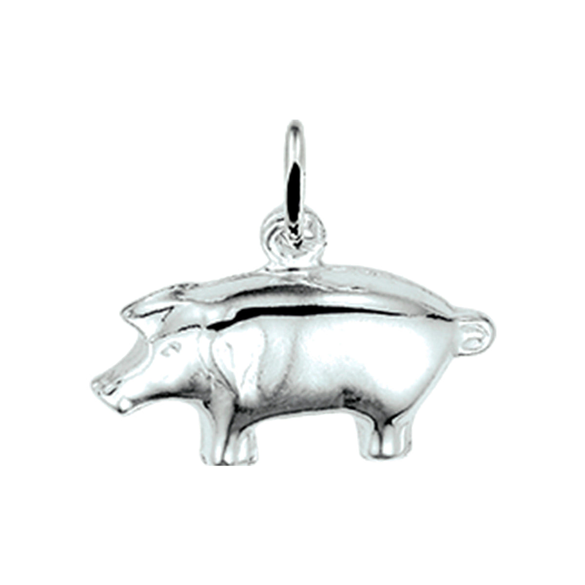 Anhänger Schwein silber weiß
