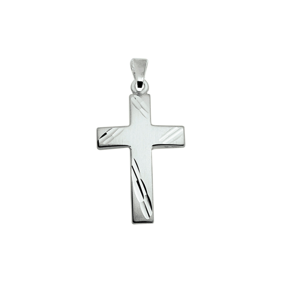 Anhänger Kreuz silber weiß diamantiert