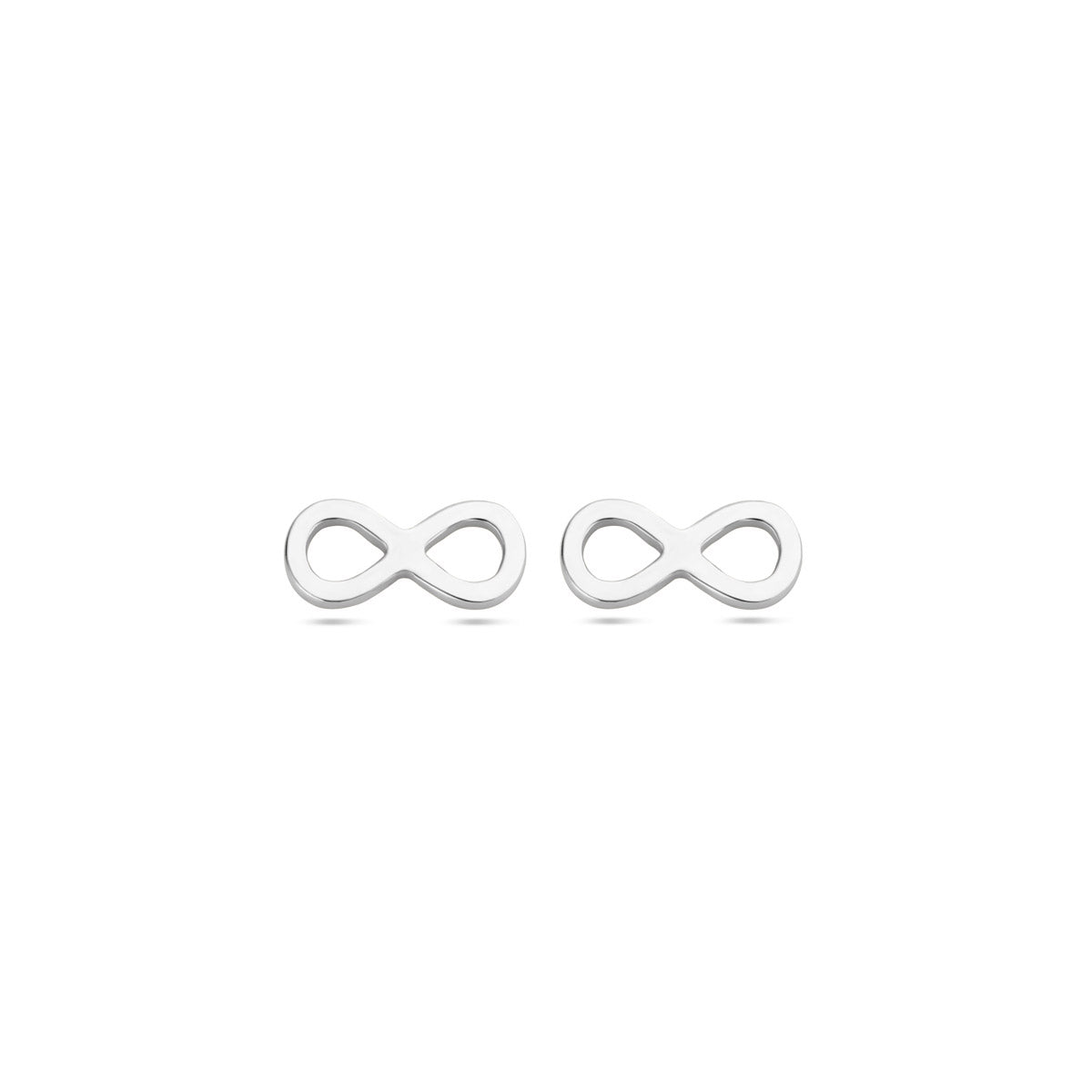 Ohrstecker Infinity Silber rhodiniert