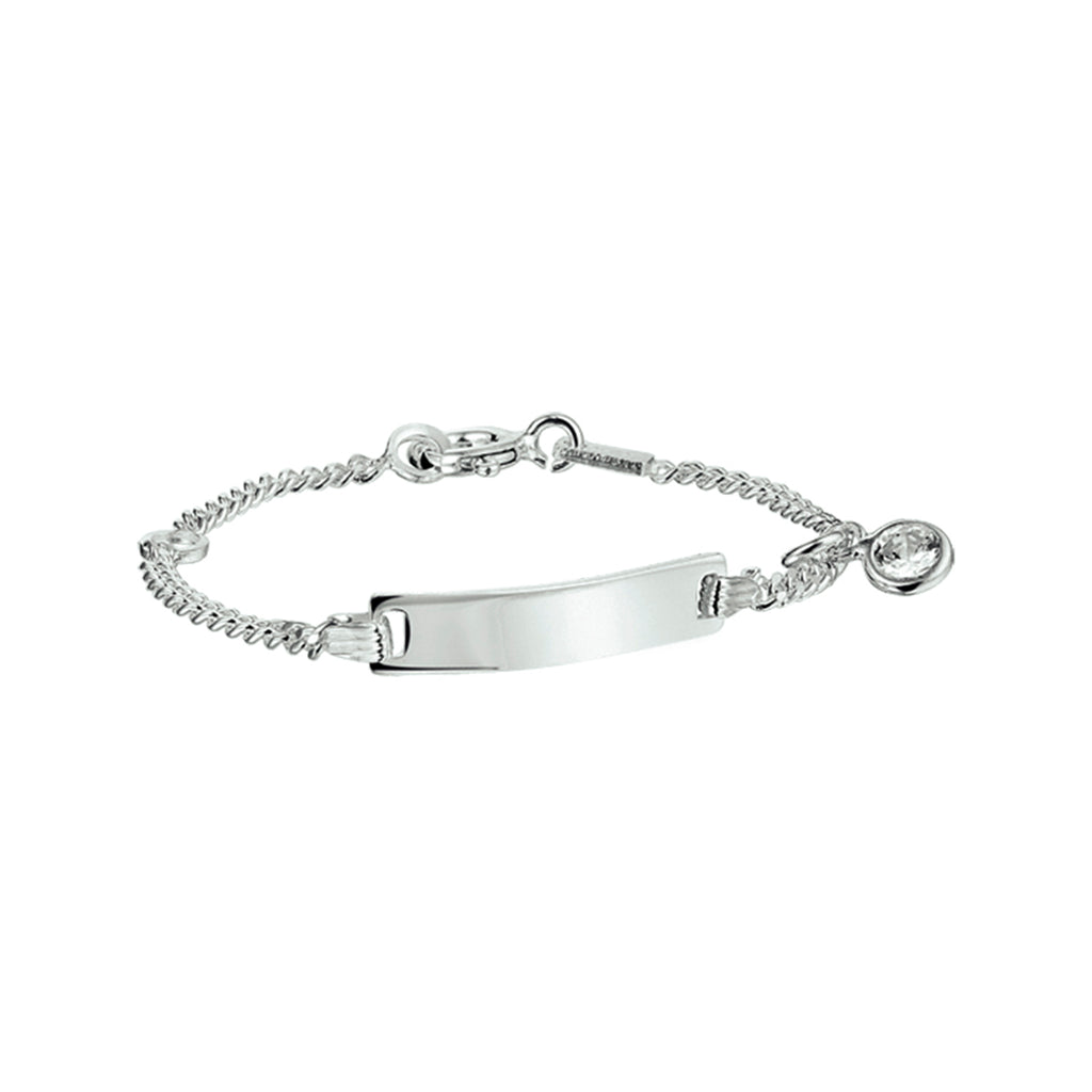 Gravurarmband Zirkonia 11 - 13 cm Silber rhodiniert