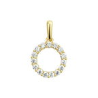 9k hanger rondje zirkonia 9K geel
