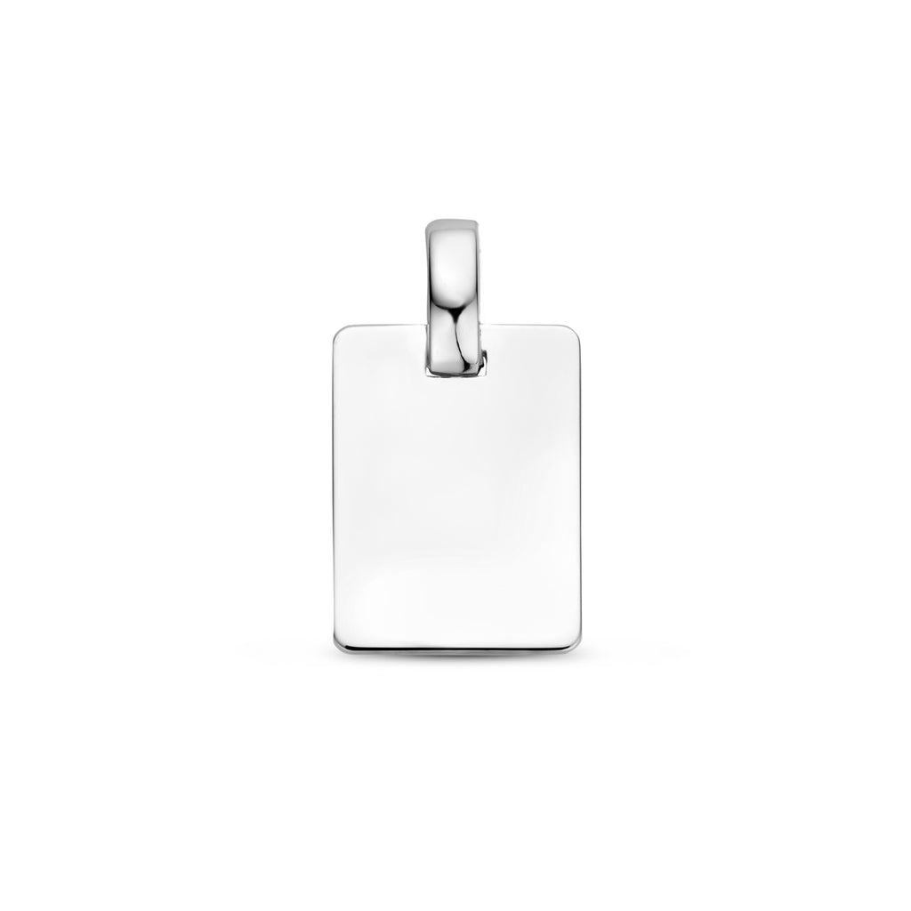 Gravuranhänger 13,5 mm Silber rhodiniert