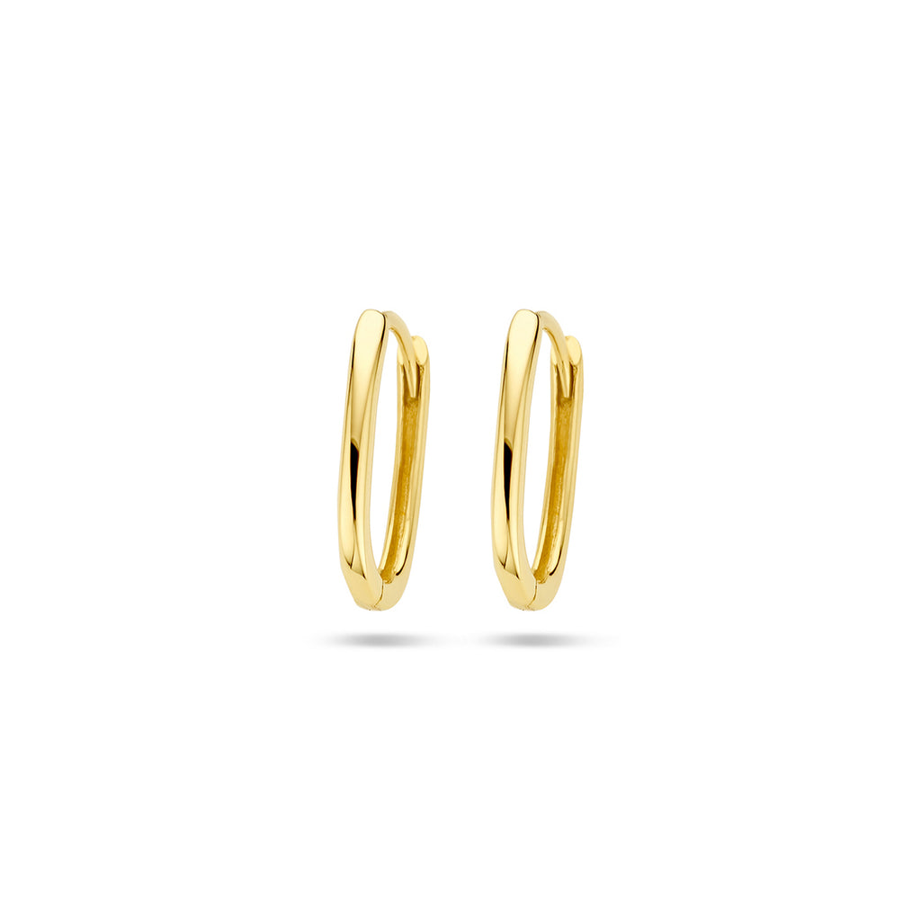 9K Klappcreolen Paperclip 14 mm 9K Gelb