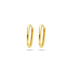 9K Klappcreolen Paperclip 14 mm 9K Gelb