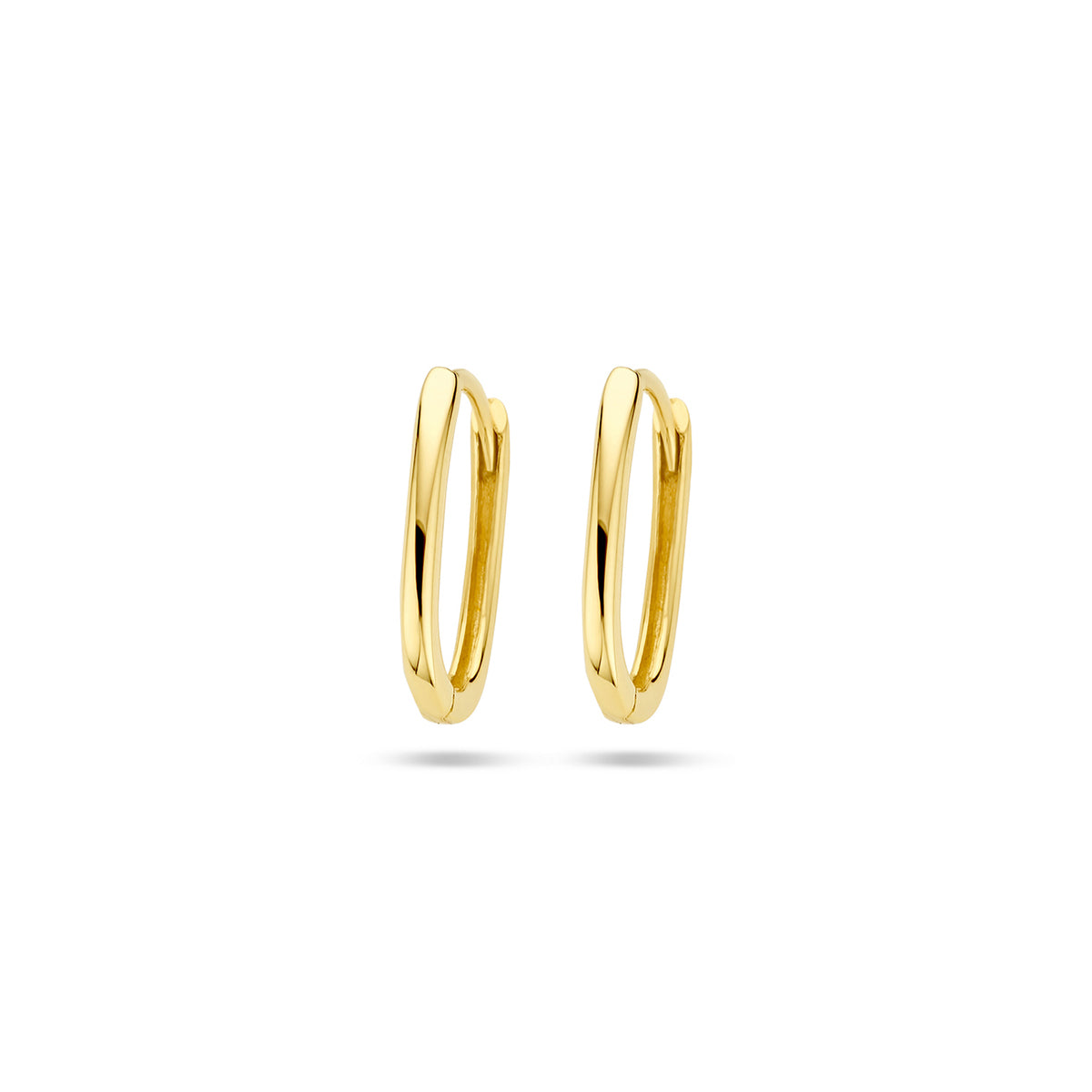 9K Klappcreolen Paperclip 14 mm 9K Gelb