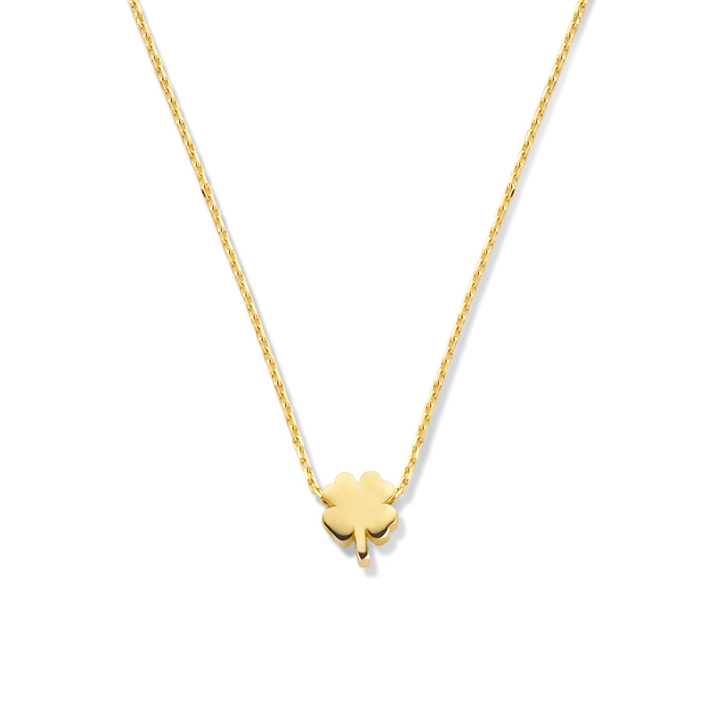 Kleeblatt-Halskette 0,7 mm 42 - 45 cm 14K Gelbgold